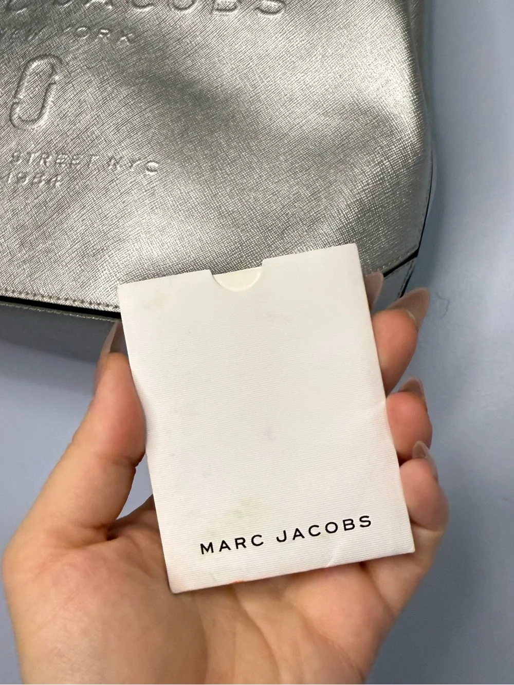 Marc Jacobs Logo Shopper Tote Bag Staffiano Leather